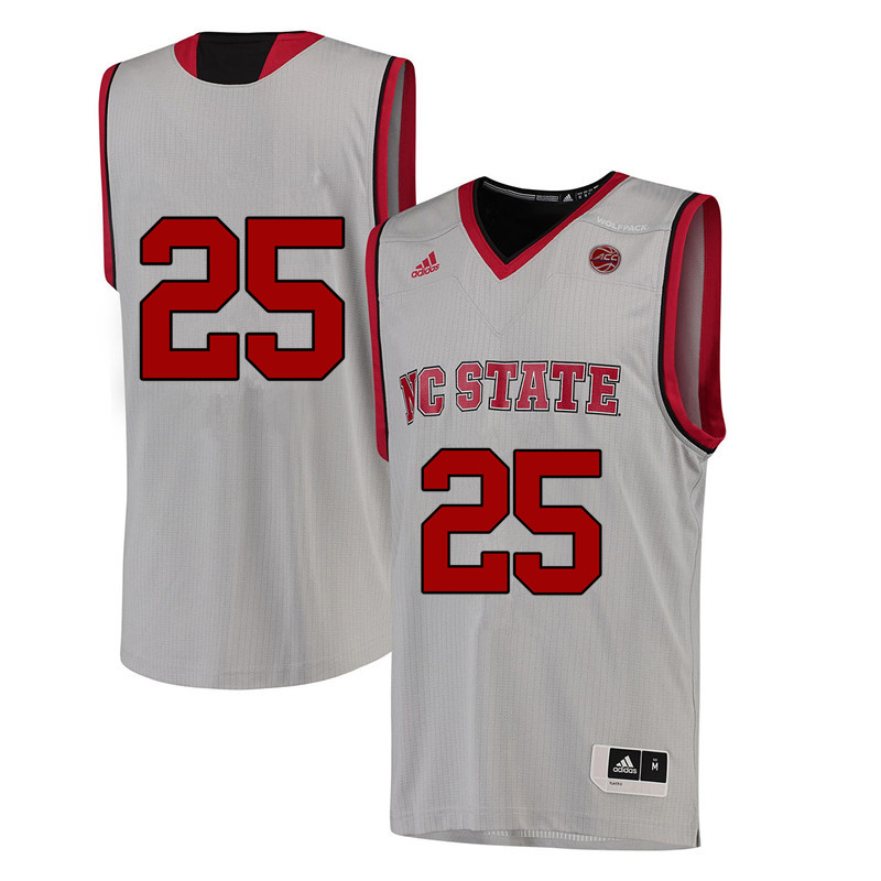 Men #25 Monte Towe NC State Wolfpack College Basketball Jerseys-White